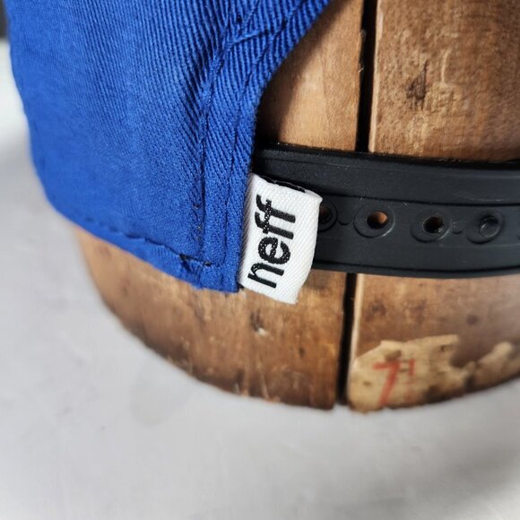 Neff Headwear Flat Bill Snapback Cap Hat Black Blue Orange Adjustable - Picture 8 of 12